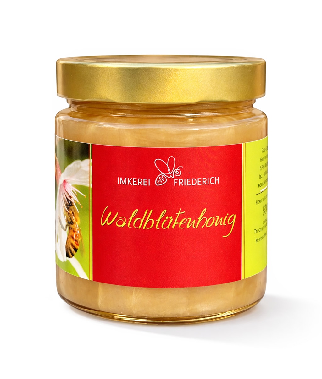 Produktbild Waldblütenhonig auf weissem Untergrund