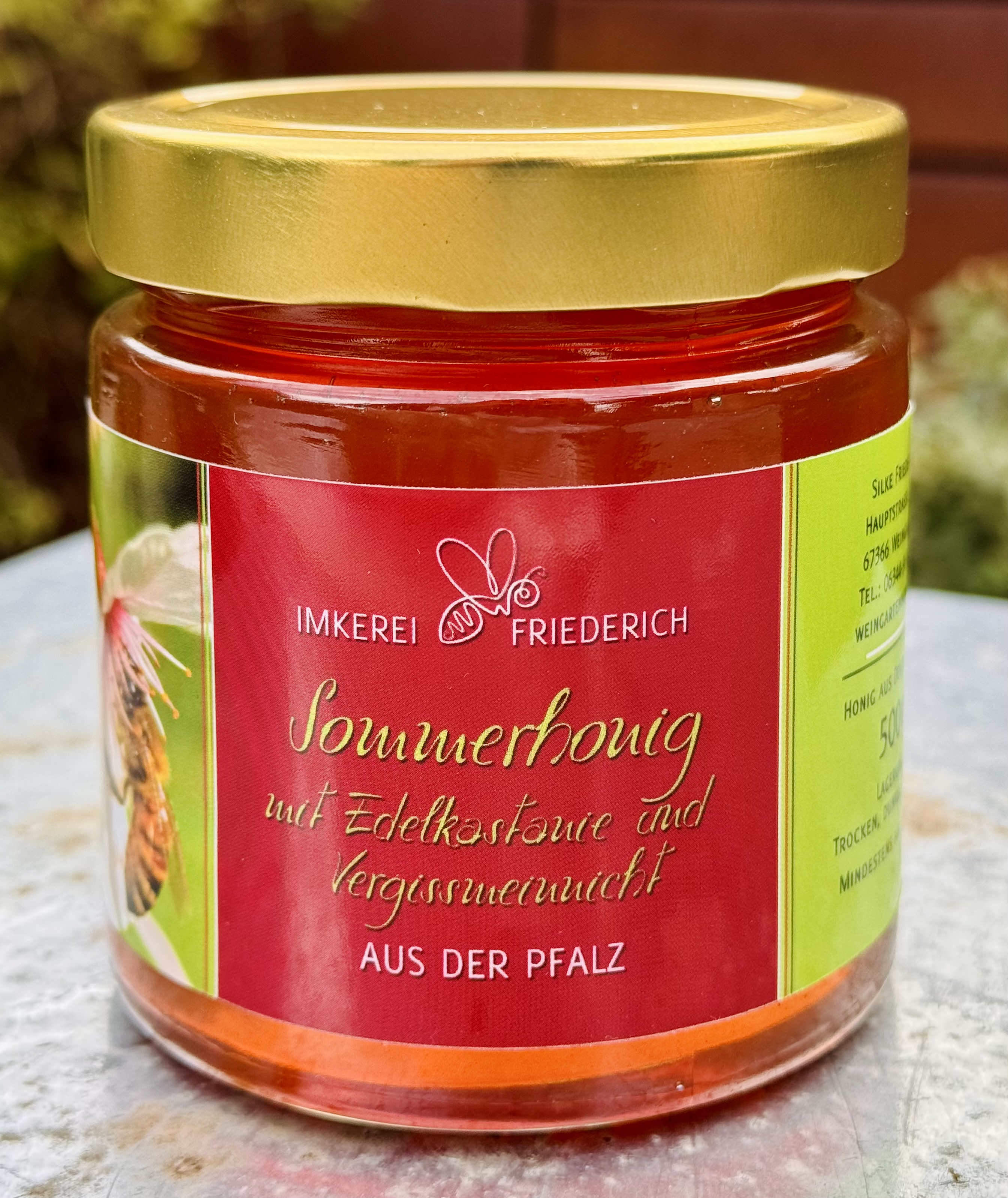 Sommerhonig mit Edelkastanie und Vergissmeinnicht – Bild 3