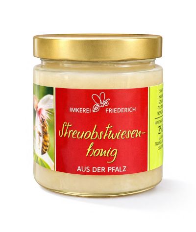 Produktbild Streuobstwiesenhonig auf weissem Untergrund