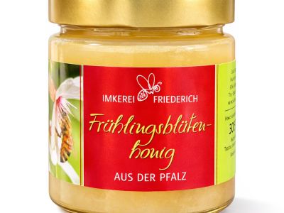 Produktbild Frühlingsblüenhonigauf weissem Untergrund