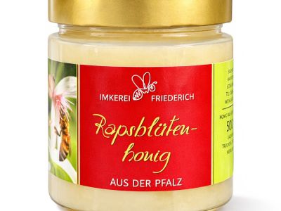 Produktbild Rapsblütenhonig auf weissem Untergrund